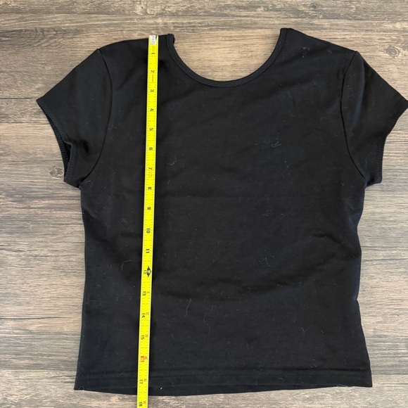 NWT Edikted Black Bambi Open-Back T-Shirt Top Crop Round Neck Cotton Casual M - Picture 8 of 9
